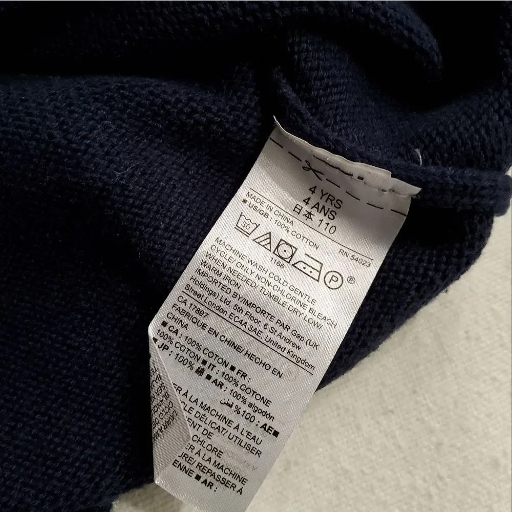 Baby Gap Logo Knit Sweater Size 4T
